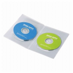 サンワサプライ スリムDVDトールケース 2枚収納・10枚セット・クリア DVD-TU2-10CLN(代引不可)【送料無料】