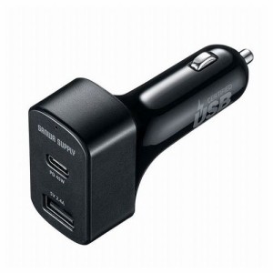 サンワサプライ USB Power Delivery対応カーチャージャー 2ポート・57W CAR-CHR77PD(代引不可)【送料無料】