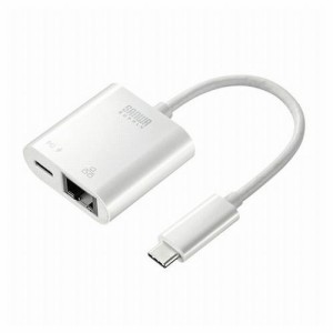 サンワサプライ USB3.2 TypeC-LAN変換アダプタ PD対応・ブラック USB-CVLAN7W(代引不可)【送料無料】