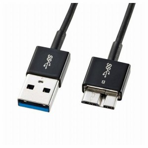 サンワサプライ USB3.0マイクロケーブル A-MicroB 0.5m 超ごく細 KU30-AMCSS05K(代引不可)【送料無料】