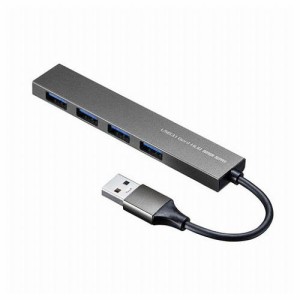 サンワサプライ USB3.2 Gen1 4ポート スリムハブ USB-3H423SN(代引不可)