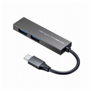 サンワサプライ USB Type-C 2ポートスリムハブ USB-3TCH24SN(代引不可)【送料無料】