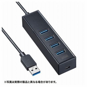 サンワサプライ 磁石付USB3.2Gen1 4ポートハブ USB-3H405BKN(代引不可)【送料無料】