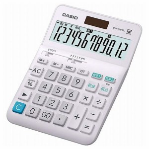 カシオ計算機 CASIO W税率電卓 デスクタイプ12桁 DW-200TC-N(代引不可)【送料無料】