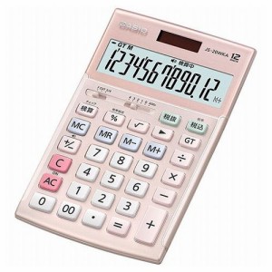 カシオ計算機 CASIO 実務電卓 検算タイプ ジャストタイプ12桁 ピンク JS-20WKA-PK-N(代引不可)【送料無料】