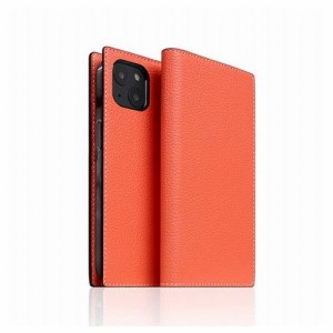 SLG Design Neon Full Grain Leather Diary Case for iPhone 13 手帳型ケース コーラル SD22104i13CR(代引不可)【送料無料】