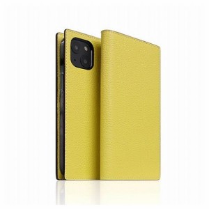 SLG Design Neon Full Grain Leather Diary Case for iPhone 13 手帳型ケース レモン SD22105i13LM(代引不可)【送料無料】