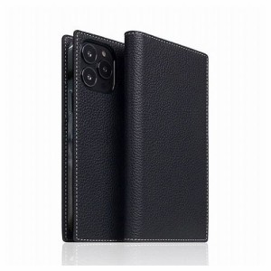 SLG Design Full Grain Leather Case for iPhone 13 Pro Max 手帳型ケース ブラックブルー SD22143i13PMBB(代引不可)【送料無料】
