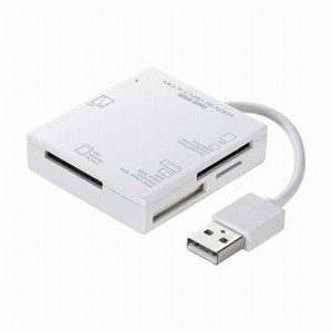 サンワサプライ USB2.0 カードリーダー 4スロット ホワイト ADR-ML15WN(代引不可)