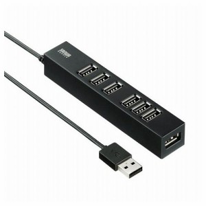 サンワサプライ USB2.0ハブ 7ポート USB-2H701BKN(代引不可)【送料無料】