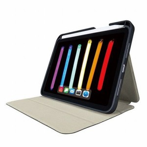 エレコム iPad mini 第6世代/手帳型/Pencil収納/スリープ対応/ブラック TB-A21SSABK(代引不可)【送料無料】