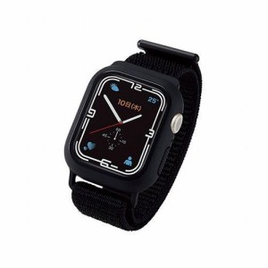 エレコム Apple Watch41mm用フルカバーケース ファブリックバンド一体型 AW-21BBCFBBK(代引不可)【送料無料】