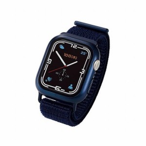 エレコム Apple Watch41mm用フルカバーケース ファブリックバンド一体型 AW-21BBCFBNV(代引不可)【送料無料】