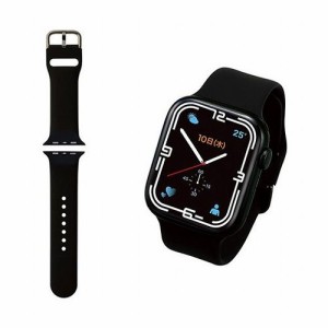 エレコム Apple Watch用シリコンバンド 45/44/42mm AW-45BDSCBK(代引不可)【送料無料】