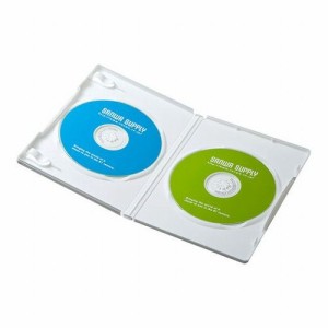 【5個セット 10枚×5 】 サンワサプライ DVDトールケース 2枚収納・10枚セット・ホワイト DVD-TN2-10WNX5(代引不可)【送料無料】
