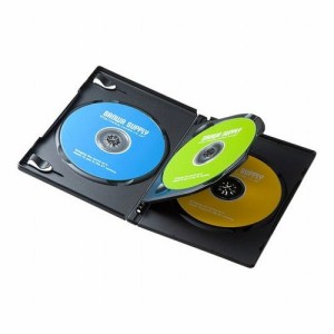 【5個セット 3枚×5 】 サンワサプライ DVDトールケース 3枚収納・3枚セット・ブラック DVD-TN3-03BKNX5(代引不可)【送料無料】