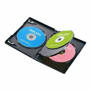 【5個セット 3枚×5 】 サンワサプライ DVDトールケース 4枚収納・3枚セット・ブラック DVD-TN4-03BKNX5(代引不可)【送料無料】