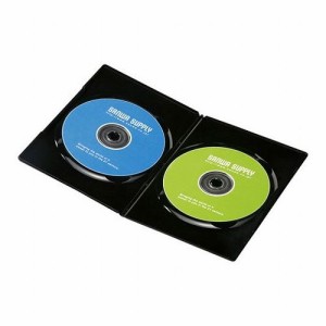【5個セット 10枚×5 】 サンワサプライ スリムDVDトールケース 2枚収納・10枚セット・ブラック DVD-TU2-10BKNX5(代引不可)【送料無料】