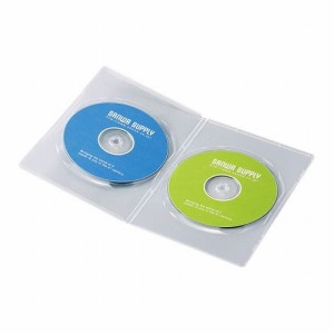 【5個セット 10枚×5 】 サンワサプライ スリムDVDトールケース 2枚収納・10枚セット・クリア DVD-TU2-10CLNX5(代引不可)【送料無料】