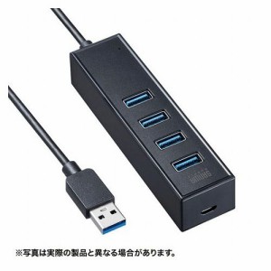 【5個セット】 サンワサプライ 磁石付USB3.2Gen1 4ポートハブ USB-3H405BKNX5(代引不可)【送料無料】