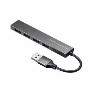 【5個セット】 サンワサプライ USB3.2 Gen1 4ポート スリムハブ USB-3H423SNX5(代引不可)【送料無料】