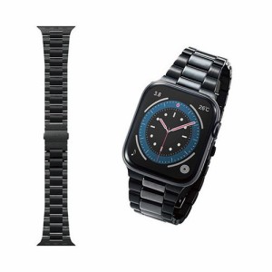 エレコム Apple Watch用セラミックバンド 45/44/42mm AW-44BDCE3BK(代引不可)【送料無料】