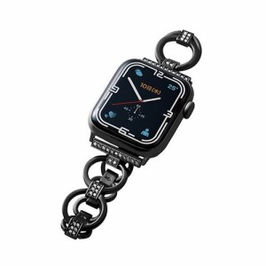 エレコム Apple Watch用ステンレスバンド ストーン付 41/40/38mm AW-41BDSSJBK(代引不可)【送料無料】