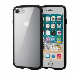エレコム iPhone SE 第3世代 ハイブリッドケース TOUGH SLIM LITE フレームカラー ブラック PM-A22STSLFCBK(代引不可)