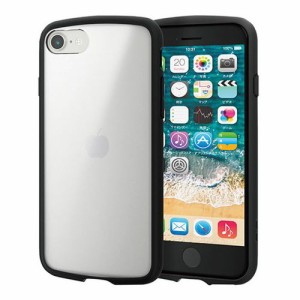 エレコム iPhone SE 第3世代 TOUGH SLIM LITE フレームカラー シルキークリア PM-A22STSLFCSBK(代引不可)