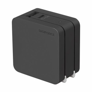 デジフォース Square スタイリッシュPD充電器 65W 1A1C ブラック D0035BK(代引不可)