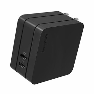 デジフォース Square スタイリッシュPD充電器 65W 2C ブラック D0082BK(代引不可)【送料無料】