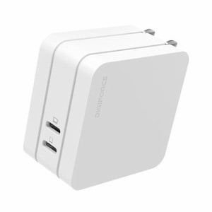 デジフォース Square スタイリッシュPD充電器 65W 2C ホワイト D0082WH(代引不可)