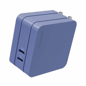 デジフォース Square スタイリッシュPD充電器 65W 2C ネイビーブルー D0082NB(代引不可)