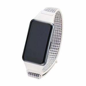 エレコム HUAWEI Band6 ファブリックバンド ホワイト SW-HU221BDNYWH スマートフォン タブレット 携帯電話 iPhoneアクセサリー スマホケ