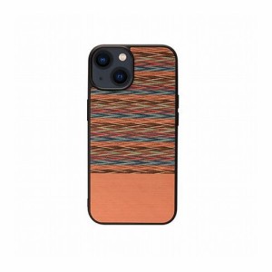 Man & Wood 天然木ケース for iPhone 14 Browny Check 背面カバー型 I23624i14(代引不可)