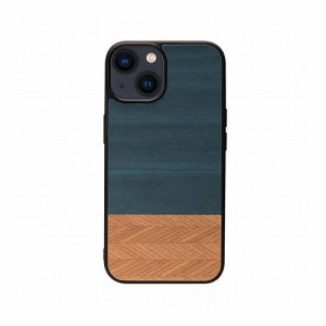 Man & Wood 天然木ケース for iPhone 14 Plus Denim 背面カバー型 I23640i14M(代引不可)