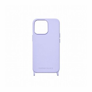 PHONECKLACE ストラップホール付きシリコンケース for iPhone 14 Pro ラベンダー 背面カバー型 PN23890i14PLV(代引不可)