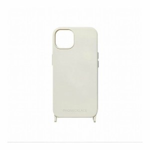 PHONECKLACE ストラップホール付きシリコンケース for iPhone 14 Plus アイボリー 背面カバー型 PN23903i14MIV(代引不可)