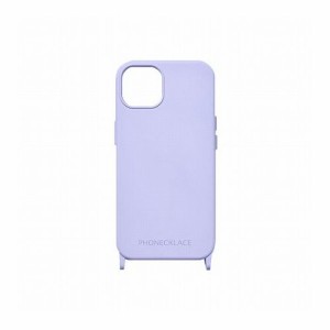 PHONECKLACE ストラップホール付きシリコンケース for iPhone 14 Plus ラベンダー 背面カバー型 PN23907i14MLV(代引不可)