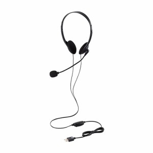 エレコム 両耳小型USB有線ヘッドセット HS-HP01SUBK(代引不可)【送料無料】
