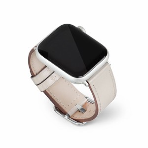 EGARDEN スクエアバックル本革バンド for Apple Watch 49/45/44/42mm ウォームグレー EG24862AWGR(代引不可)【送料無料】