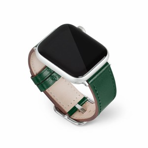 EGARDEN スクエアバックル本革バンド for Apple Watch 41/40/38mm ディープグリーン EG24865AWGN(代引不可)【送料無料】