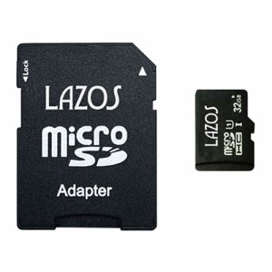 【20個セット】 Lazos microSDHCメモリーカード 32GB UHS-I CLASS10 紙パッケージ L-B32MSD10-U1X20(代引不可)【送料無料】