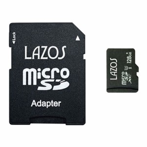 【20個セット】 Lazos microSDXCメモリーカード 128GB UHS-I U3 CLASS10 紙パッケージ L-B128MSD10-U3X20(代引不可)【送料無料】