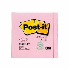 3M Post-it ポストイット 再生紙 ノート ピンク 3M-654RP-PN(代引不可)