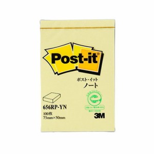 3M Post-it ポストイット 再生紙 ノート イエロー 3M-656RP-YN(代引不可)