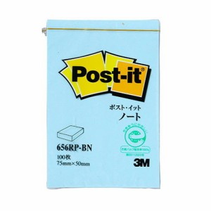3M Post-it ポストイット 再生紙 ノート ブルー 3M-656RP-BN(代引不可)