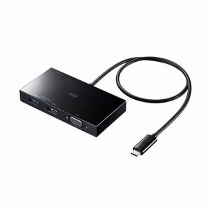 サンワサプライ VGA付USB Type-Cハブ USB-3TCV1BK(代引不可)【送料無料】