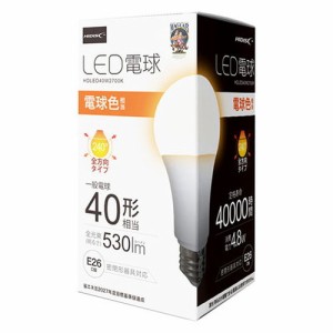 【10個セット】 HIDISC LED電球(一般電球40形相当) 電球色 HDLED40W2700KX10(代引不可)【送料無料】