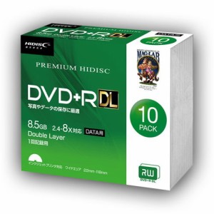 【10枚×5セット】 HIDISC DVD+R DL 8倍速対応 8.5GB 1回 データ記録用 インクジェットプリンタ対応 スリムケース入り HDVD+R85HP10SCX5(